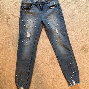 Judy Blue Pearl Front Skinny Jeans